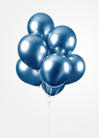 Luftballon Chrome Blau